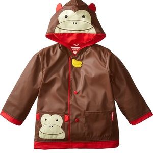 Skip Hop Toddler Raincoat, Marshall Monkey, Medium
